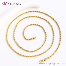 42884 Collar de mujer Xuping Jewelry 2016, collar de cadena larga de oro 24k